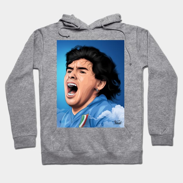 MARADONA AL NAPOLI Hoodie by Jey13